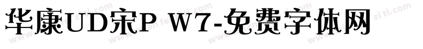 华康UD宋P W7字体转换